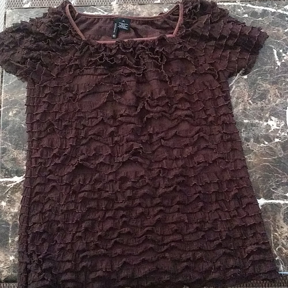 4/$20 new directions layered ruffle top